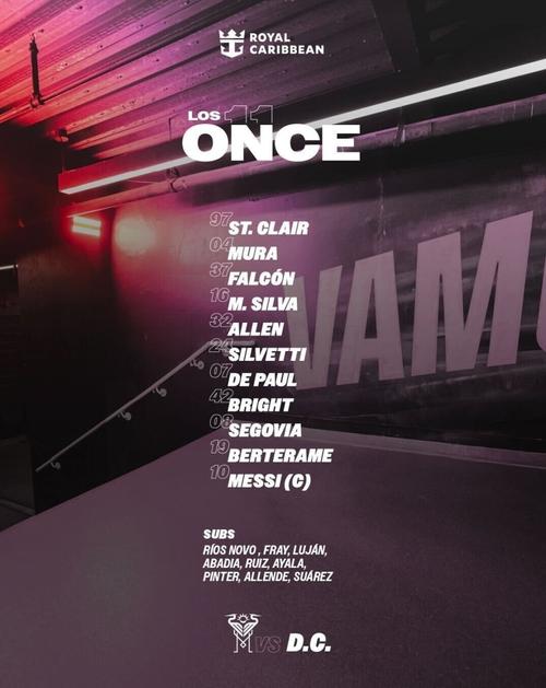 迈阿密国际球员评分：梅西8分队内最高，阿伦7分，苏亚雷斯无评分