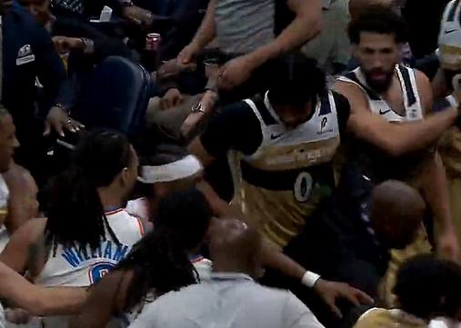 雷霆vs奇才斗殴罚单：米切尔&尚帕尼均被停赛1场杰林等3人遭罚款