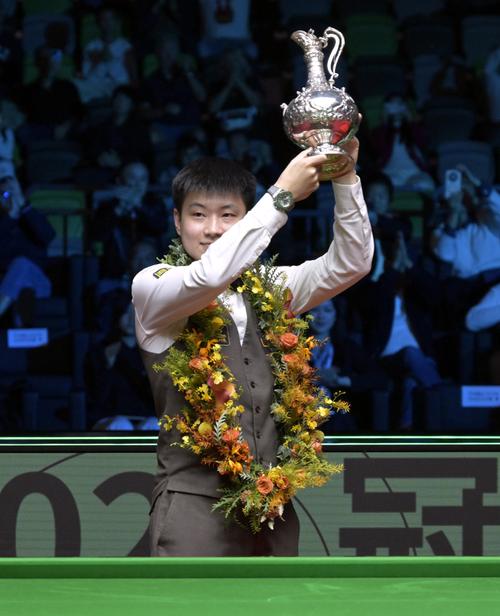 赵心童斯诺克世锦赛的夺冠球桌，已陈列在江西玉山世界台球博物馆